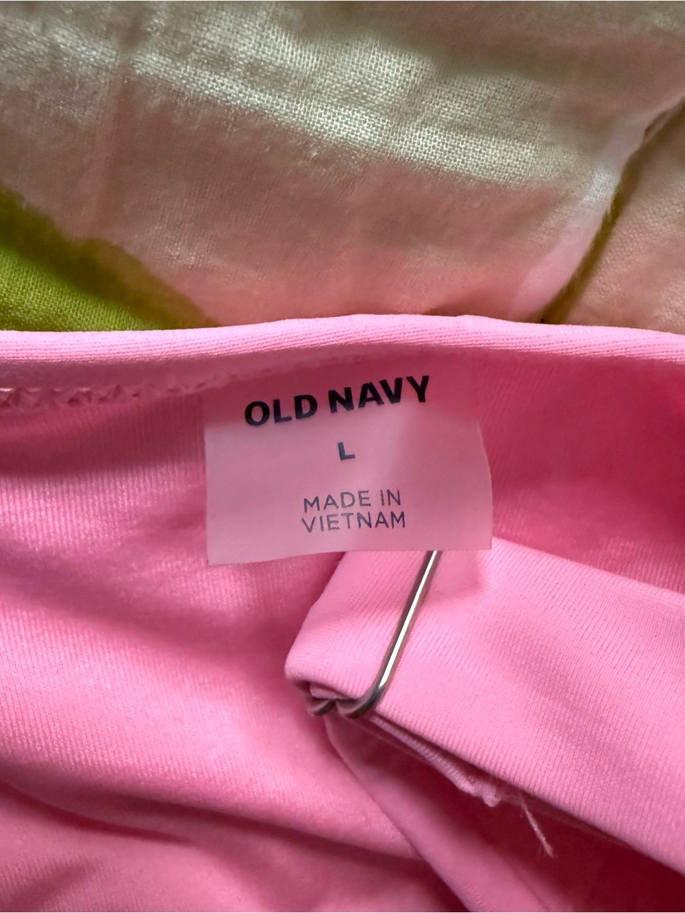 Old Navy Pink Tankini Top with Pink Multi-Color Bikini Bottom - Picture 4 of 6